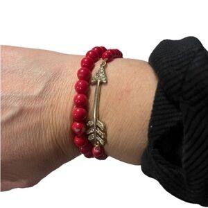 No Boundaries Red and Gold Bracelets